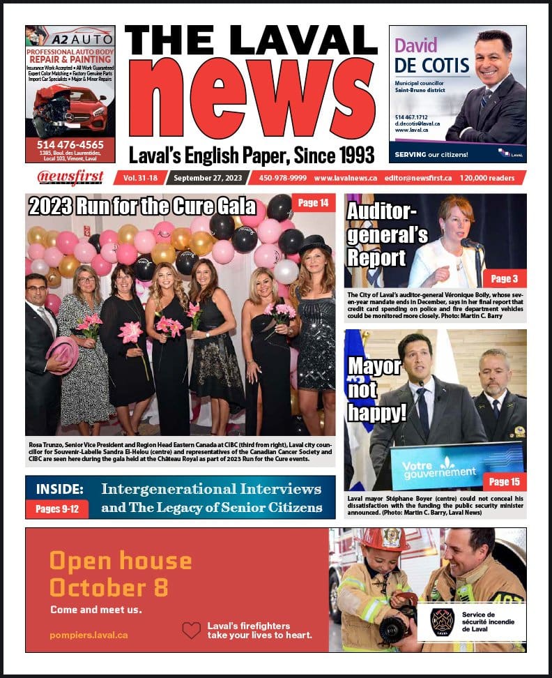 Front page of The Laval News.