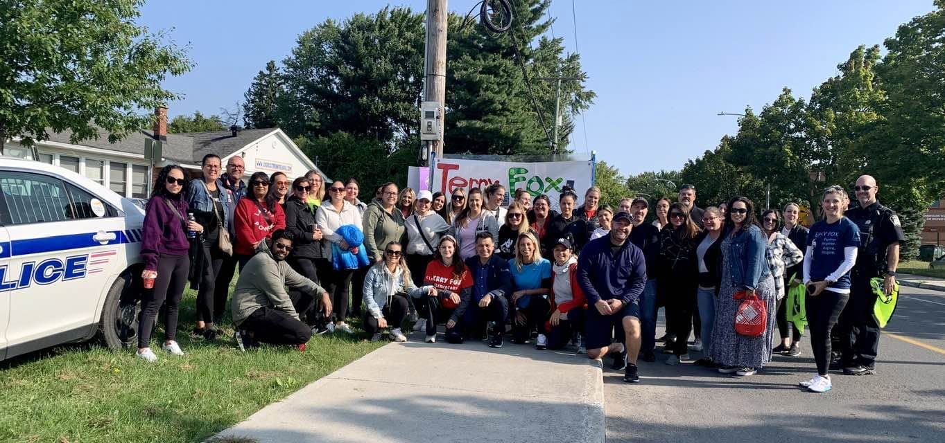 David De Cotis takes part in Terry Fox School’s annual cancer run