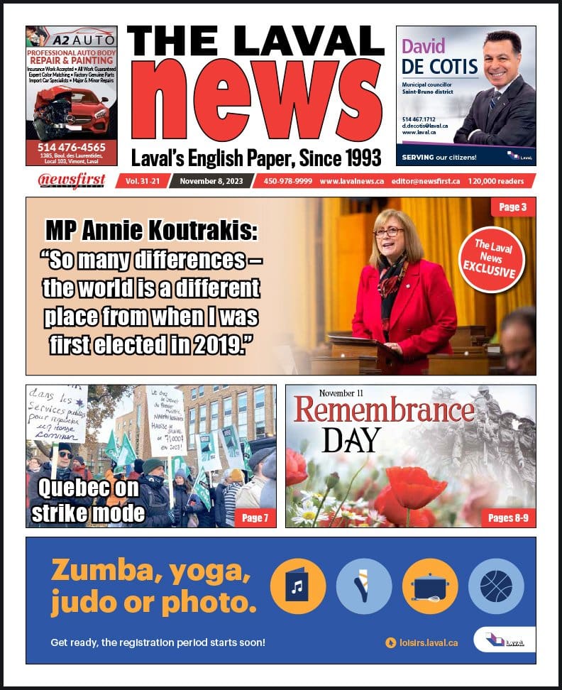 Front page of The Laval News.