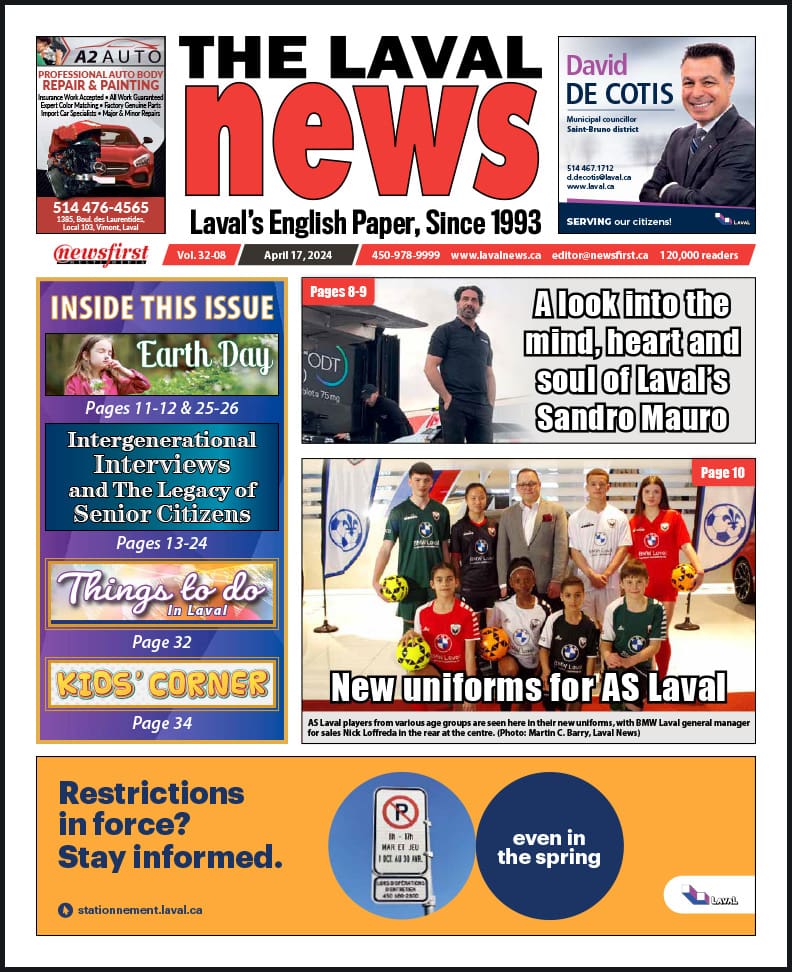 Front page of The Laval News.