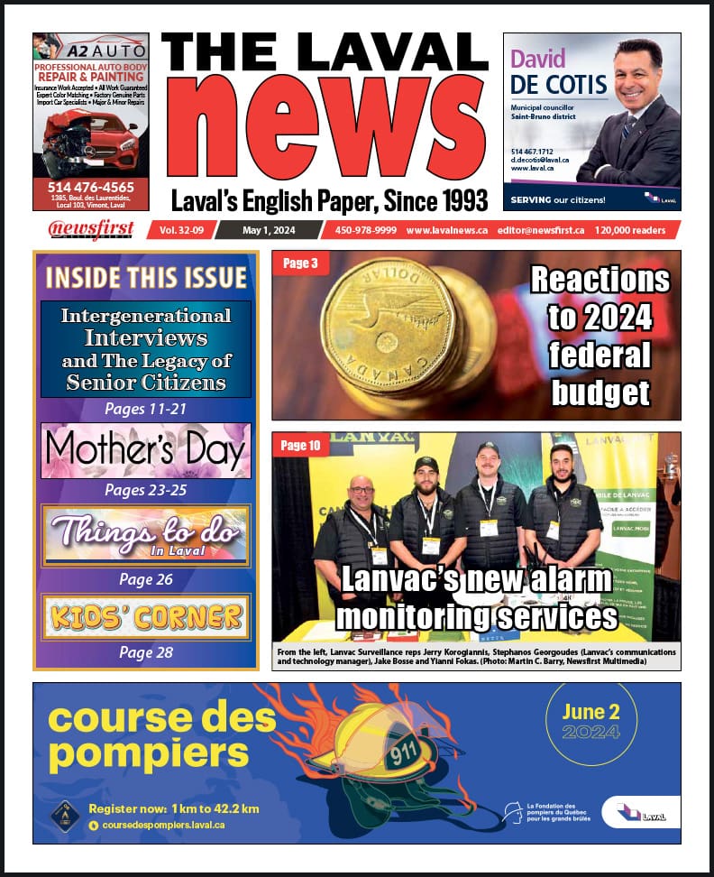 Front page of The Laval News.
