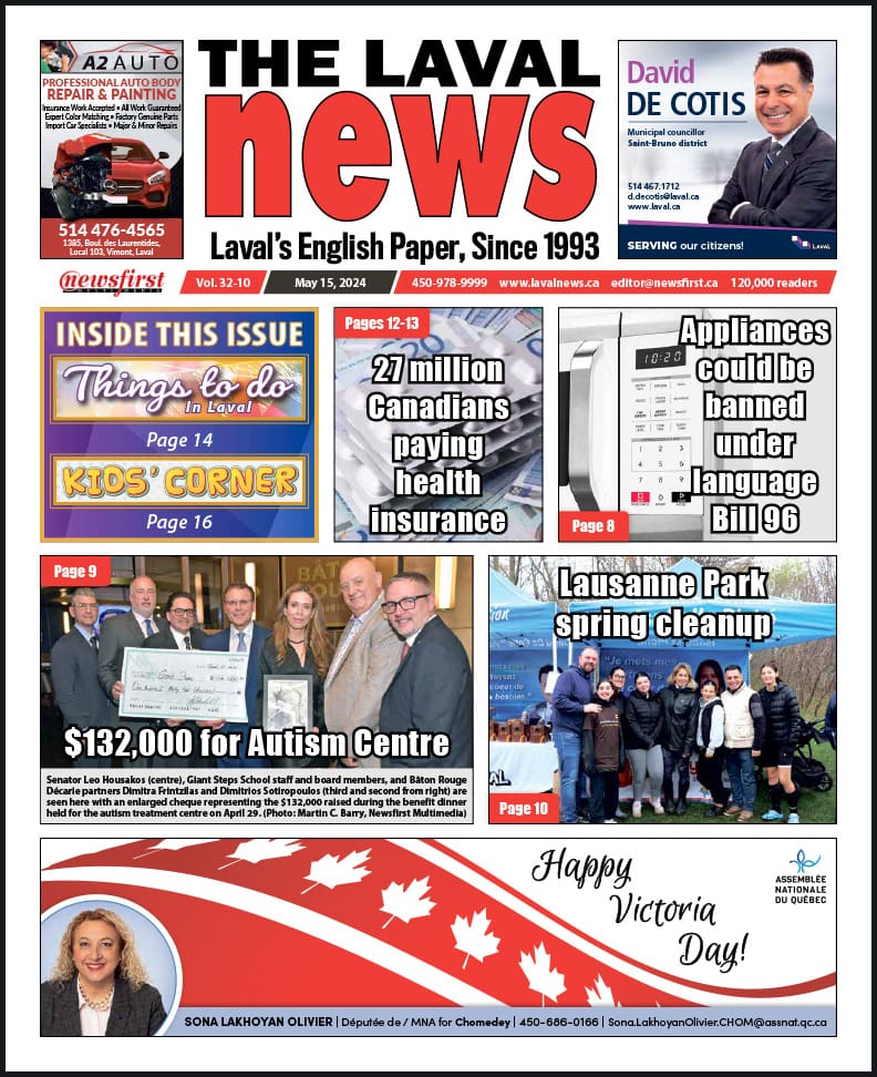 Front page of The Laval News.