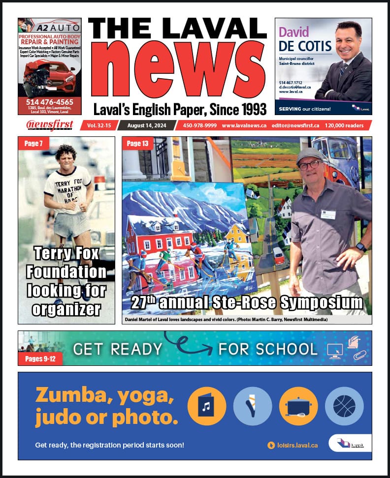 Front page of The Laval News.