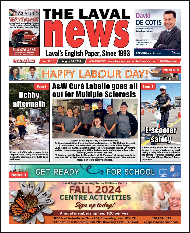 Front page of The Laval News.
