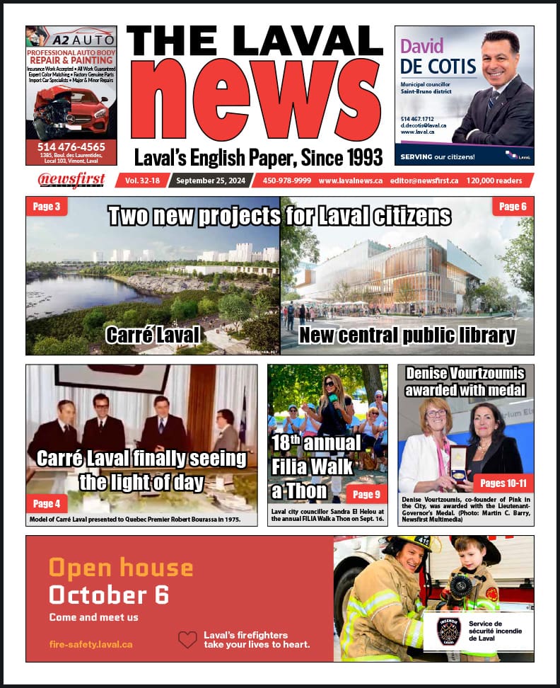 Front page of The Laval News.