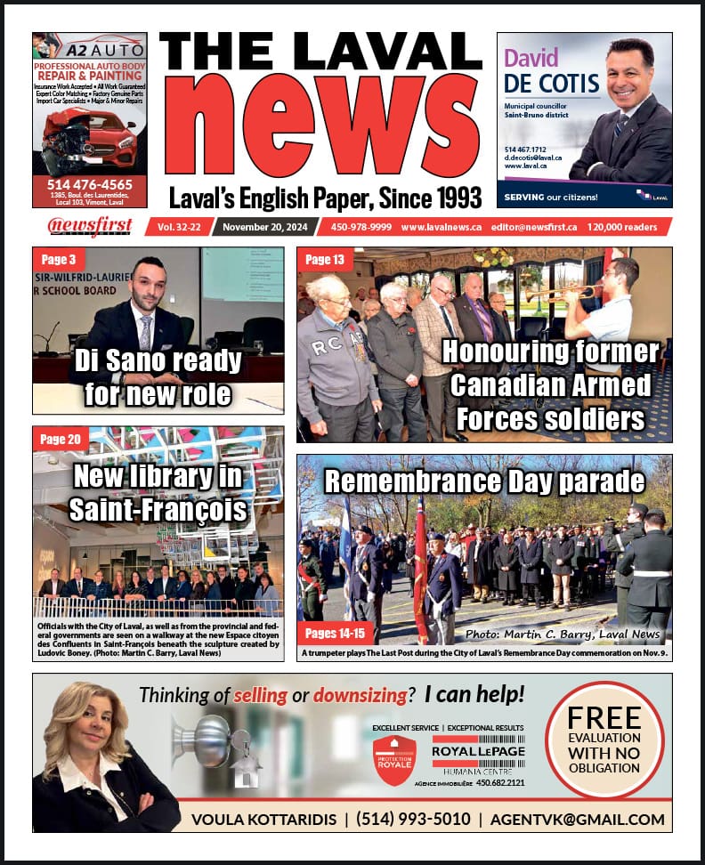 Front page of The Laval News.