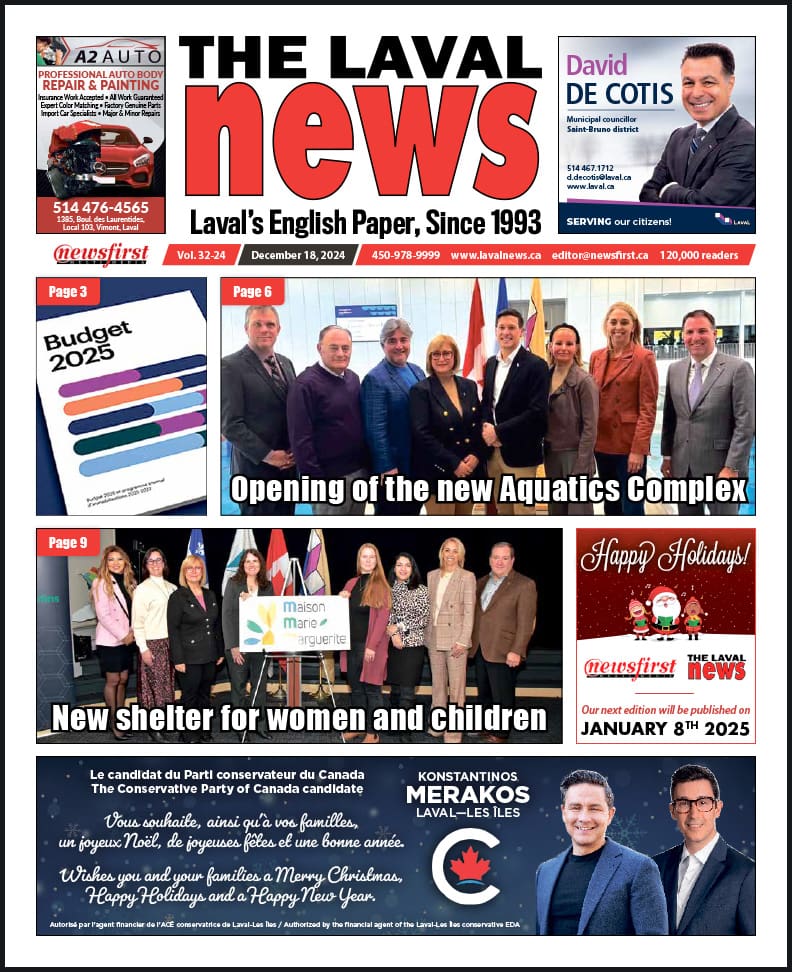 Front page of The Laval News.
