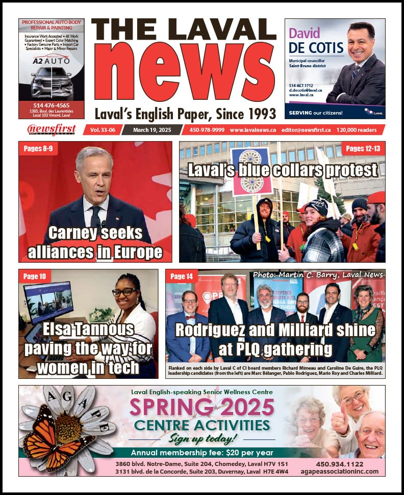 Front page of The Laval News.