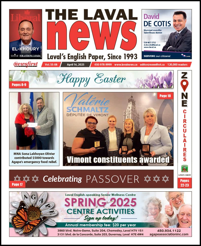 Front page of The Laval News.