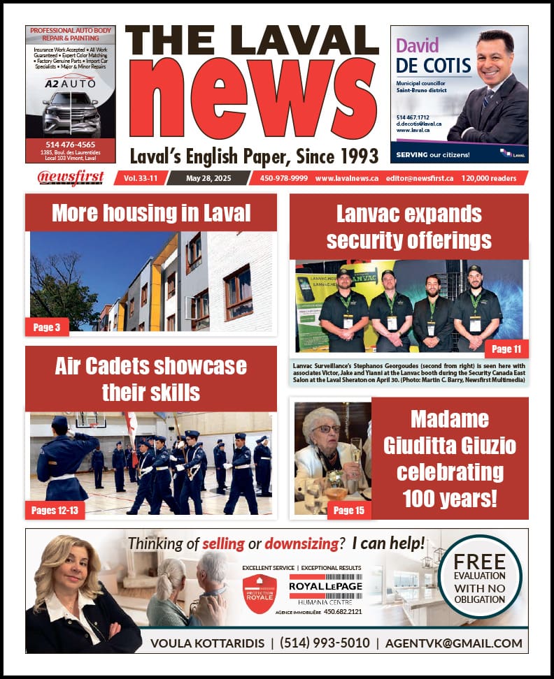 Front page of The Laval News.