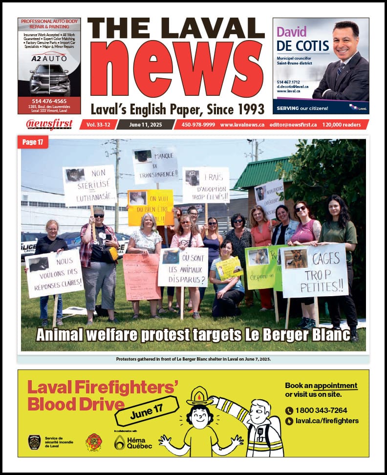 Front page of The Laval News.