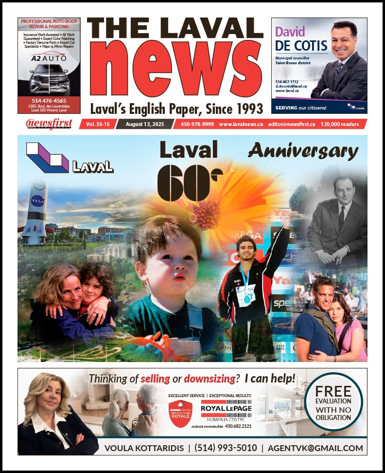 Front page of The Laval News.