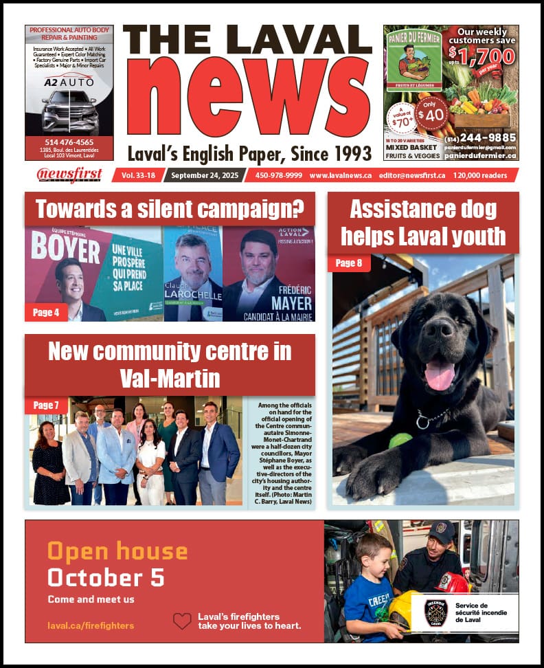 Front page of The Laval News.