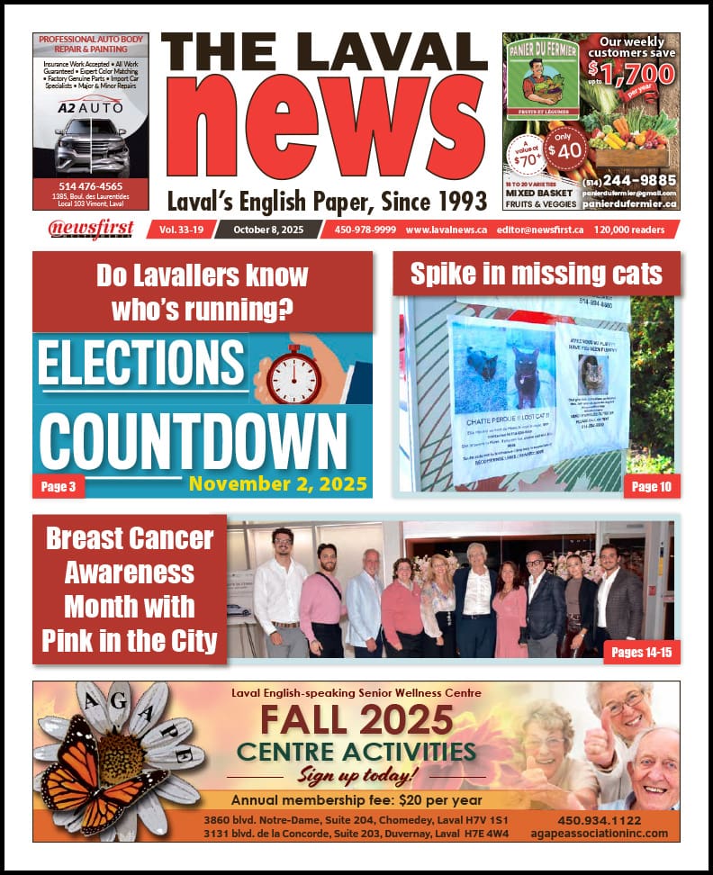 Front page of The Laval News.
