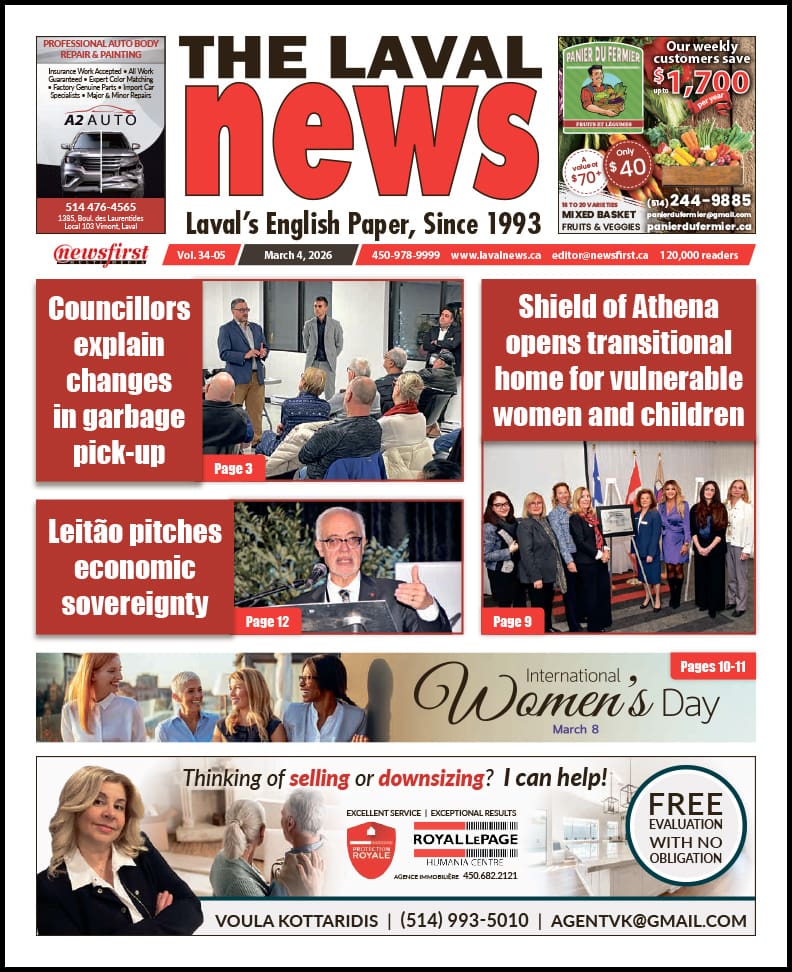 Front page of The Laval News.