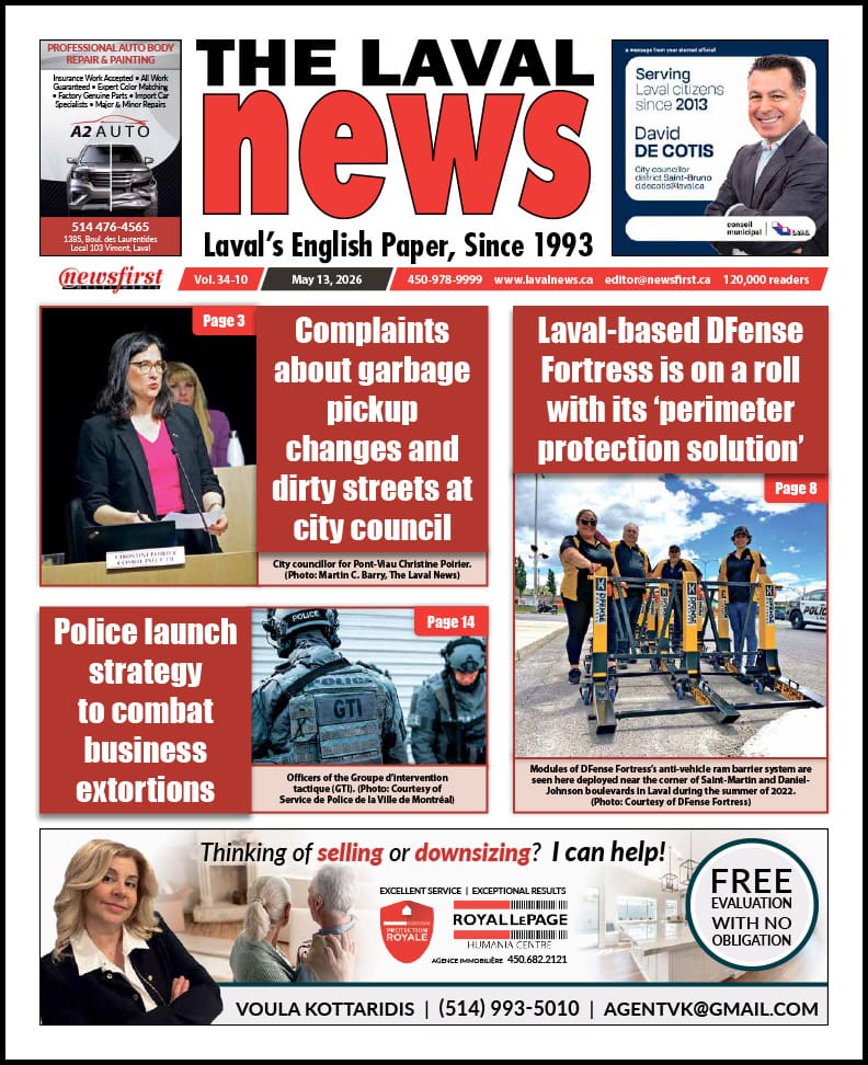 Front page of The Laval News.