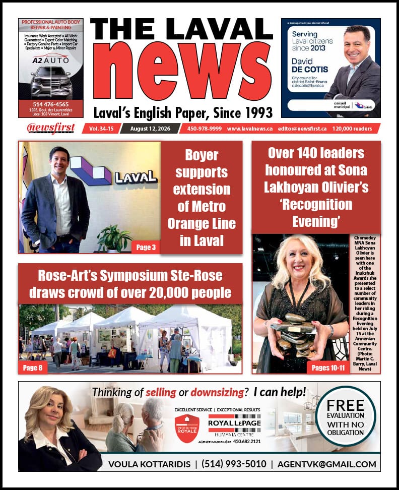 Front page of The Laval News.