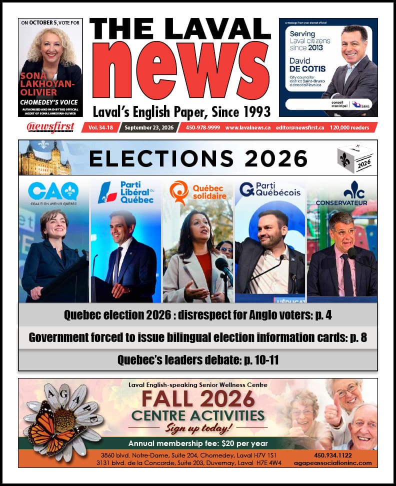 Front page of The Laval News.